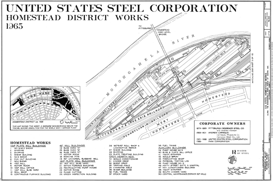1965 Homestead Steel Works Map Part 1