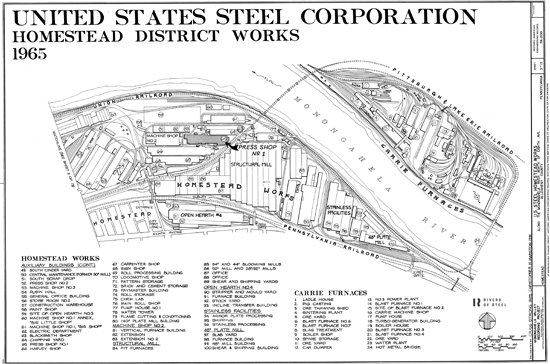 1965 Homestead Steel Works Map Part 2